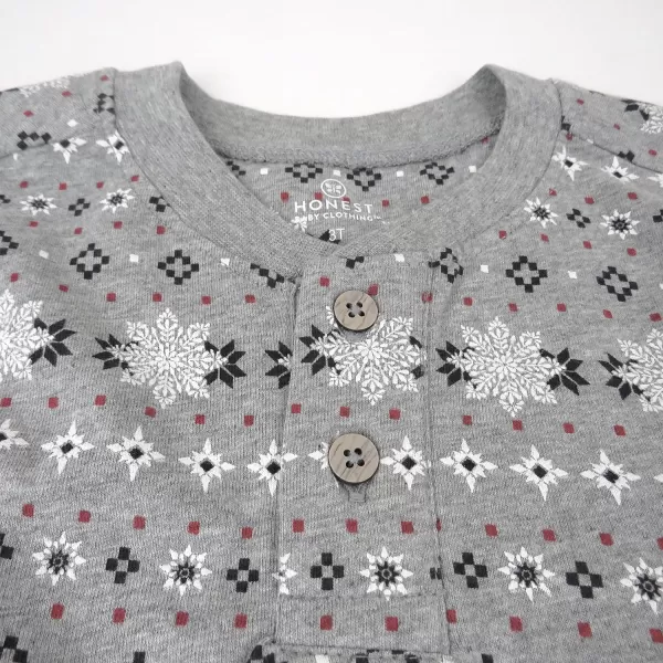 HonestBaby Unisex Baby Multipack Long Sleeve TShirts Tee 100 Organic Cotton3pack Fair Isle Gray