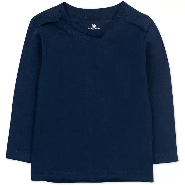 HonestBaby Unisex Baby Multipack Long Sleeve TShirts Tee 100 Organic Cotton5pack Blue Ombre