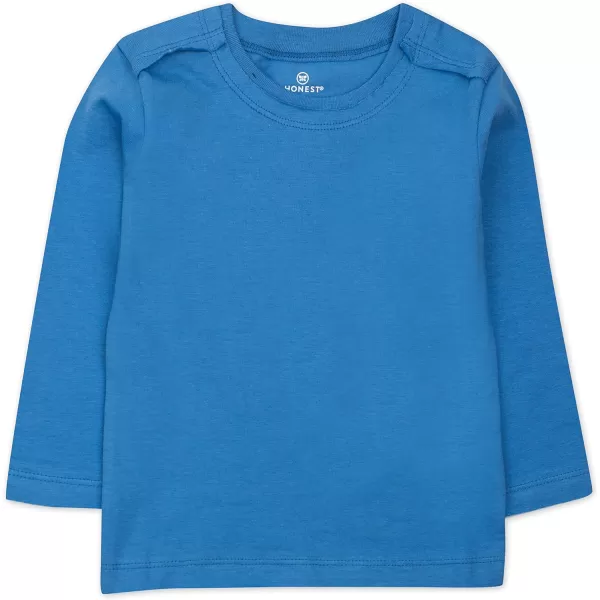 HonestBaby Unisex Baby Multipack Long Sleeve TShirts Tee 100 Organic Cotton5pack Blue Ombre