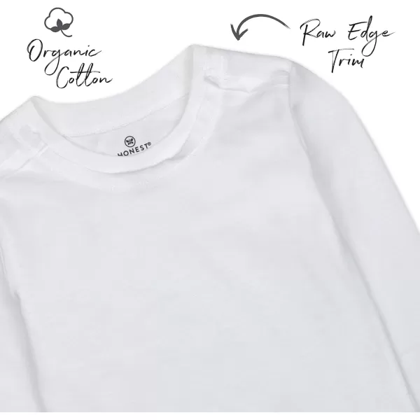 HonestBaby Unisex Baby Multipack Long Sleeve TShirts Tee 100 Organic Cotton5pack Bright White