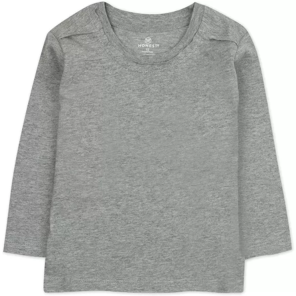 HonestBaby Unisex Baby Multipack Long Sleeve TShirts Tee 100 Organic Cotton5pack Gray Ombre