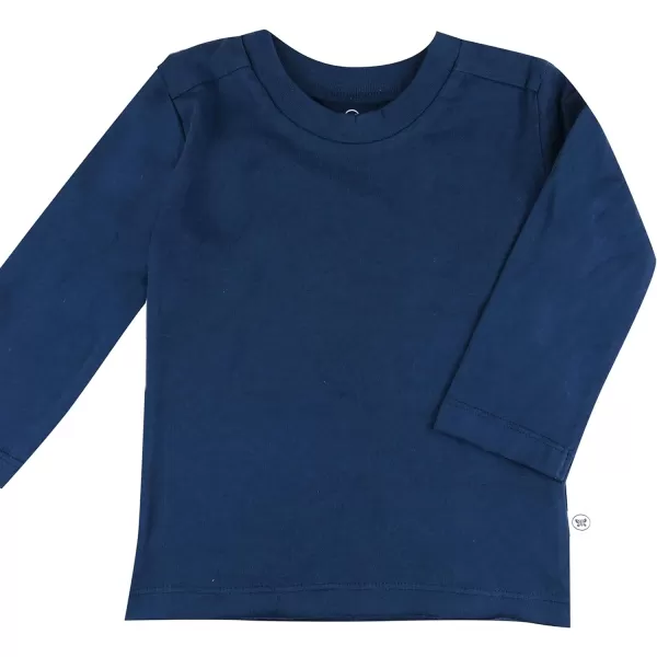 HonestBaby Unisex Baby Multipack Long Sleeve TShirts Tee 100 Organic Cotton5pack Ombre Blues