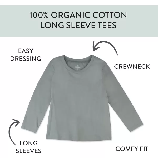 HonestBaby Unisex Baby Multipack Long Sleeve TShirts Tee 100 Organic Cotton5pack Prep School Rebel Boy