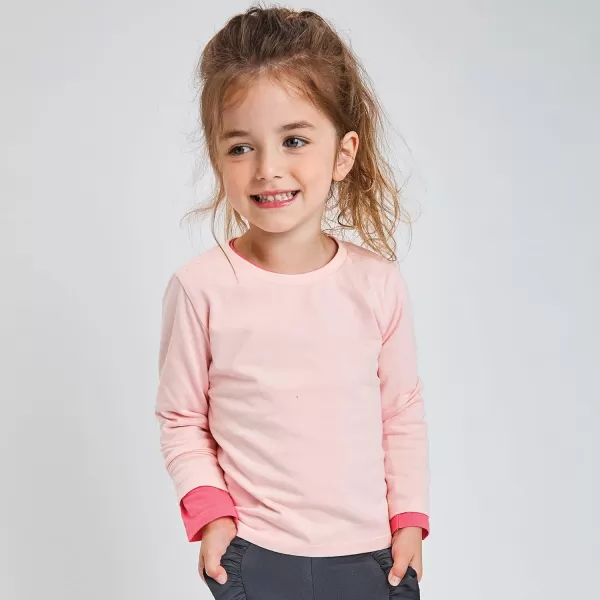 HonestBaby Unisex Baby Multipack Long Sleeve TShirts Tee 100 Organic Cotton5pack Romantic Pink