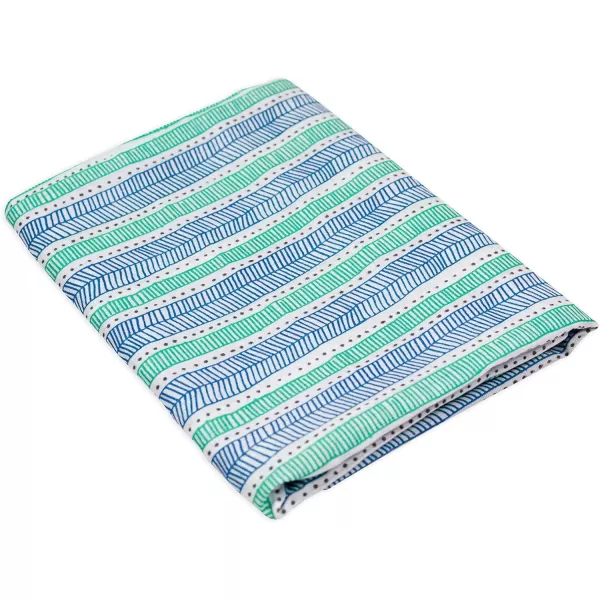 HonestBaby UnisexBaby 2Pack Organic Cotton Swaddle Blankets Legacy2Pack Dots amp DashesLight Blue