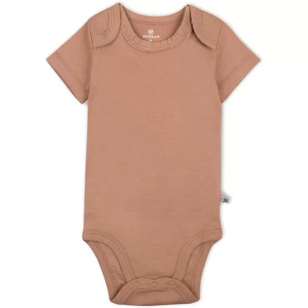 HonestBaby babyboys 5pack Short Sleeve Bodysuits Onepiece 100 Organic Cotton for Infant Baby Boys Unisex5pack Earthy Blues