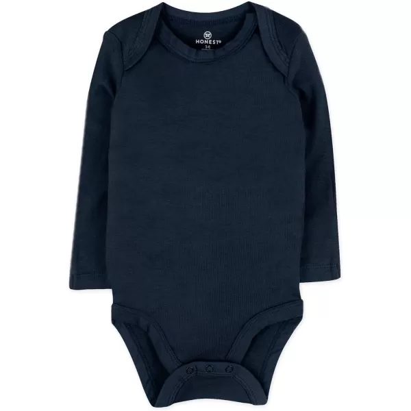 HonestBaby babyboys Multipack Long Sleeve Bodysuits Onepiece Organic Cotton for Infant Baby Boys Unisex Legacy3pack Blue Ombre
