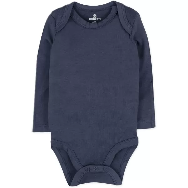 HonestBaby babyboys Multipack Long Sleeve Bodysuits Onepiece Organic Cotton for Infant Baby Boys Unisex Legacy3pack Blue Ombre