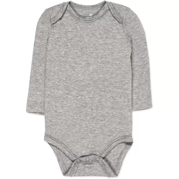 HonestBaby babyboys Multipack Long Sleeve Bodysuits Onepiece Organic Cotton for Infant Baby Boys Unisex Legacy3pack Gray Ombre