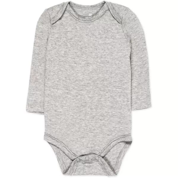 HonestBaby babyboys Multipack Long Sleeve Bodysuits Onepiece Organic Cotton for Infant Baby Boys Unisex Legacy3pack Gray Ombre