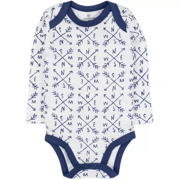HonestBaby babyboys Multipack Long Sleeve Bodysuits Onepiece Organic Cotton for Infant Baby Boys Unisex Legacy3pack Watercolor World