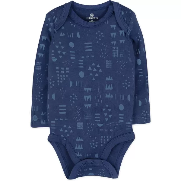 HonestBaby babyboys Multipack Long Sleeve Bodysuits Onepiece Organic Cotton for Infant Baby Boys Unisex Legacy4pack Compass