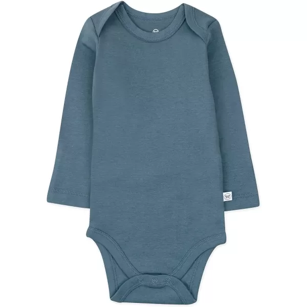 HonestBaby babyboys Multipack Long Sleeve Bodysuits Onepiece Organic Cotton for Infant Baby Boys Unisex Legacy4pack Morning Mountains