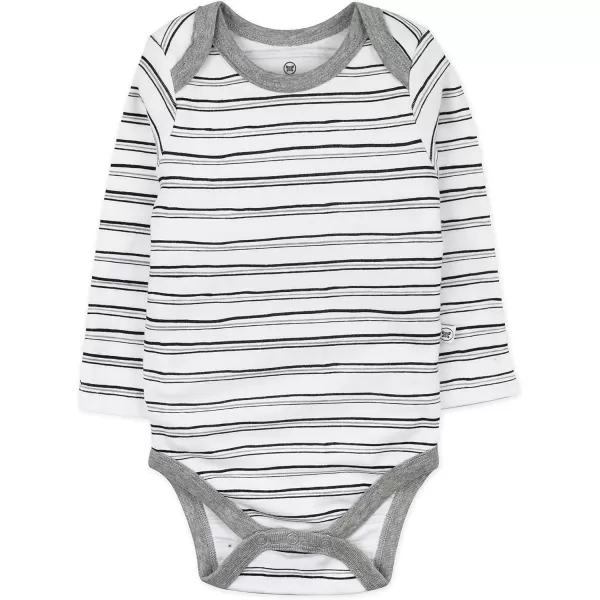 HonestBaby babyboys Multipack Long Sleeve Bodysuits Onepiece Organic Cotton for Infant Baby Boys Unisex Legacy4pack Pattern Play