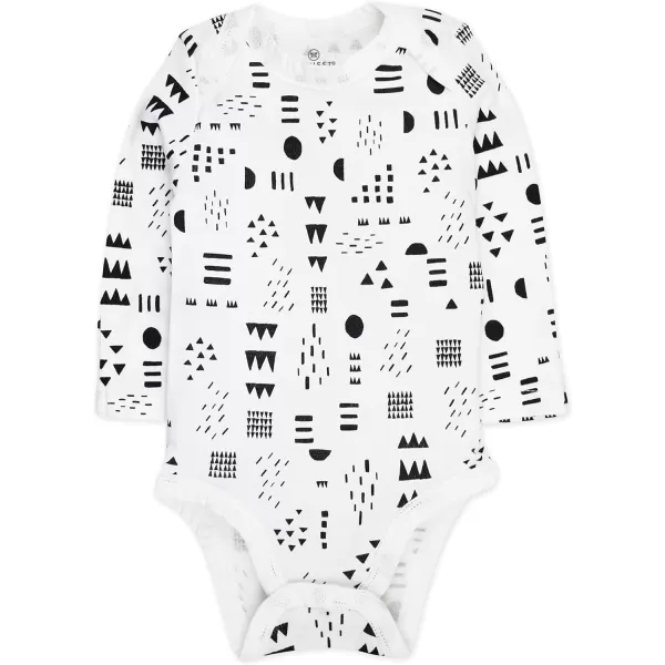 HonestBaby babyboys Multipack Long Sleeve Bodysuits Onepiece Organic Cotton for Infant Baby Boys Unisex Legacy4pack Pattern Play