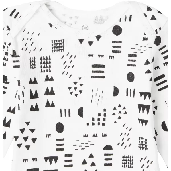HonestBaby babyboys Multipack Long Sleeve Bodysuits Onepiece Organic Cotton for Infant Baby Boys Unisex Legacy4pack Pattern Play