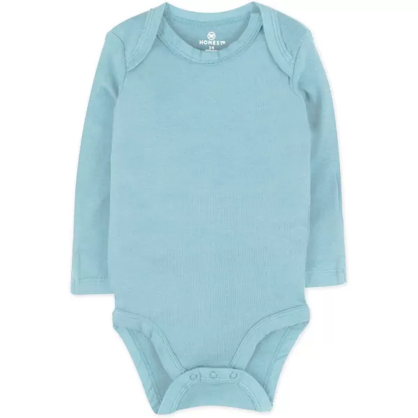 HonestBaby babyboys Multipack Long Sleeve Bodysuits Onepiece Organic Cotton for Infant Baby Boys Unisex Legacy5pack Blue Ombre