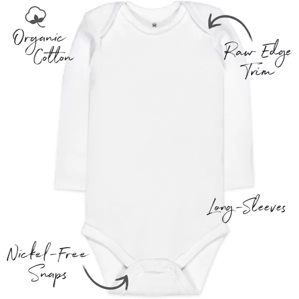 HonestBaby babyboys Multipack Long Sleeve Bodysuits Onepiece Organic Cotton for Infant Baby Boys Unisex Legacy5pack Dots amp Dashes