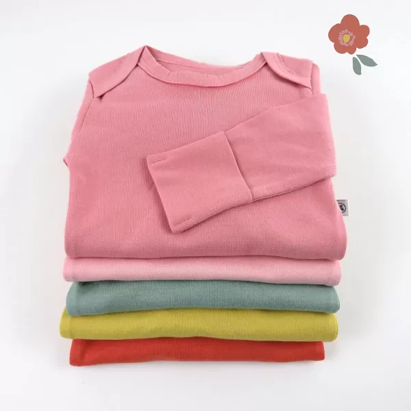 HonestBaby babygirls Multipack Long Sleeve Bodysuits Onepiece Organic Cotton for Infant Baby Girls Legacy5pack Vintage Garden