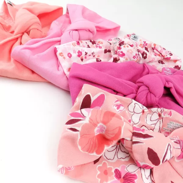 HonestBaby unisex baby Organic Cotton Headband Multipacks Headwrap 10pack Rainbow Girl One Size US5Pack Dreamy Floral Pink Peach One Size