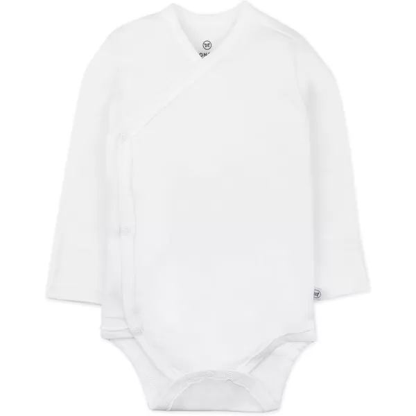 HonestBaby unisexbaby 3pack Long Sleeve Sidesnap Kimono Bodysuits Organic Cotton for Infant Baby Boys Girls UnisexCompass Blue