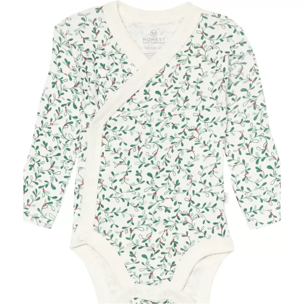 HonestBaby unisexbaby 3pack Long Sleeve Sidesnap Kimono Bodysuits Organic Cotton for Infant Baby Boys Girls UnisexHoliday Gray Floral