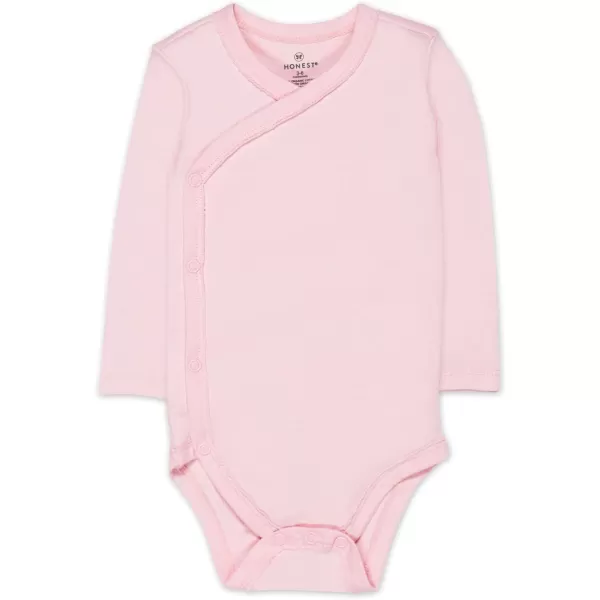 HonestBaby unisexbaby 3pack Long Sleeve Sidesnap Kimono Bodysuits Organic Cotton for Infant Baby Boys Girls UnisexLove Dot