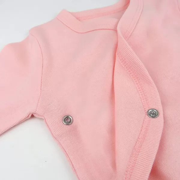 HonestBaby unisexbaby 3pack Long Sleeve Sidesnap Kimono Bodysuits Organic Cotton for Infant Baby Boys Girls UnisexPeach Skin Painted Buffalo Check