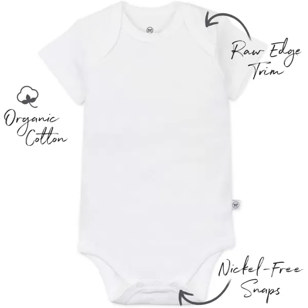 Honestbaby 10Pack Short Sleeve Bodysuits OnePiece 100 Organic Cotton for Infant Baby Boys Girls UnisexRainbow Boy