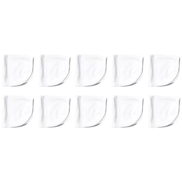 HonestBaby 10Pack Organic Cotton BabyTerry Wash Cloths Rainbow Pinks One SizeOne Size 10pack Bright White