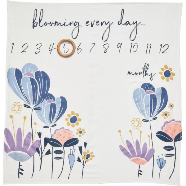 HonestBaby Baby Organic Cotton Milestone BlanketBlooming amp Blossoming One Size