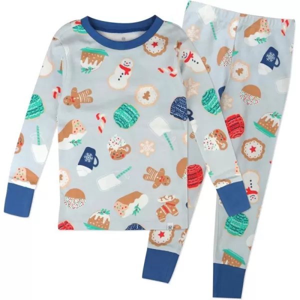 HonestBaby Multipack 2 4Piece Pajamas Sleepwear Holiday 100 Organic Cotton Infant Baby and Toddler Boys Girls UnisexEverything Nice