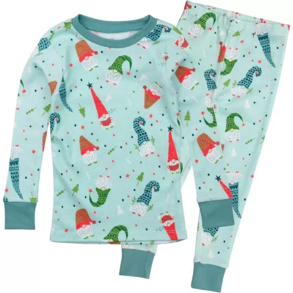 HonestBaby Multipack 2 4Piece Pajamas Sleepwear Holiday 100 Organic Cotton Infant Baby and Toddler Boys Girls UnisexGnomes