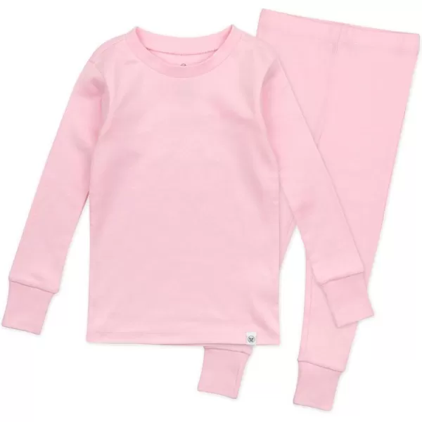 HonestBaby Multipack 2Piece Pajamas Sleepwear Pjs 100 Organic Cotton for Infant Baby Toddler Girls LegacyPink