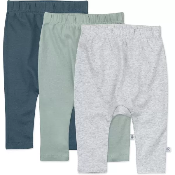 HonestBaby Multipack Harem Pants Roomy Fit Pull on Bottoms 100 Organic Cotton for Infant Baby Boys Girls Unisex3pack Morning Mountains