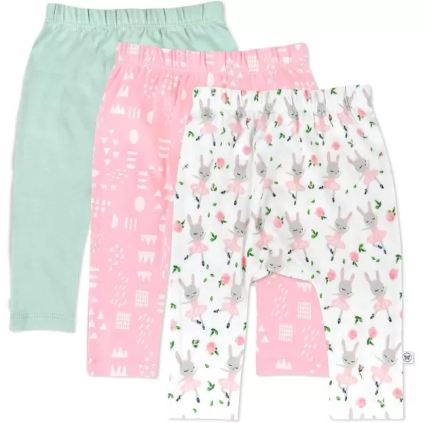 HonestBaby Multipack Harem Pants Roomy Fit Pull on Bottoms 100 Organic Cotton for Infant Baby Boys Girls Unisex3pack Tutu Cute