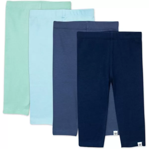 HonestBaby Multipack Leggings Skinny Flare and Cargo Pants Organic Cotton for Infant Baby Girls Toddlers Little Kids4pack Green Ombre