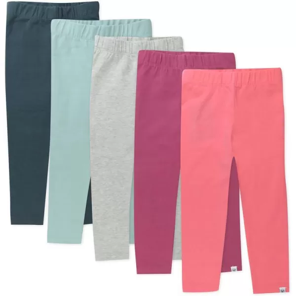 HonestBaby Multipack Leggings Skinny Flare and Cargo Pants Organic Cotton for Infant Baby GirlsToddlersLittle KidsLegacy5pack Rainbow Patch