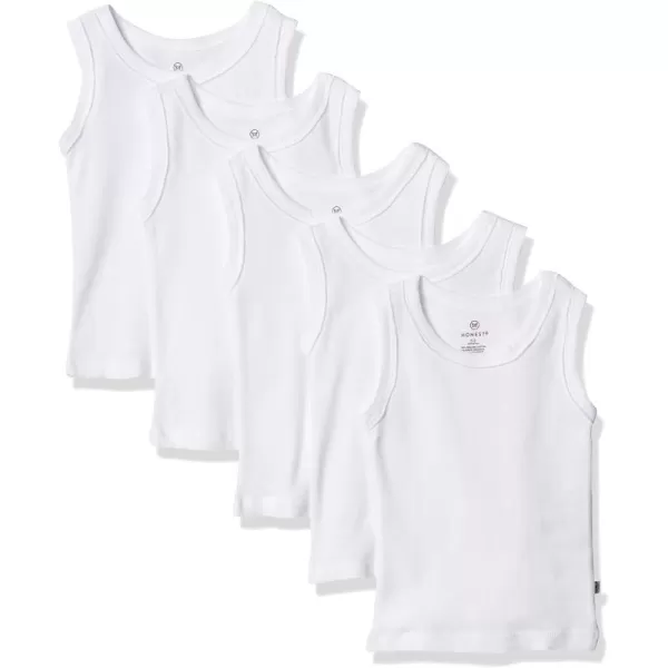 HonestBaby Multipack Long Sleeve Tshirts Tee 100 Organic Cotton Baby Toddler Kids Boys Girls5pack Bright White