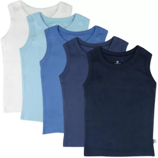 HonestBaby Multipack Long Sleeve Tshirts Tee 100 Organic Cotton Baby Toddler Kids Boys Girls5pack Sea Ombre