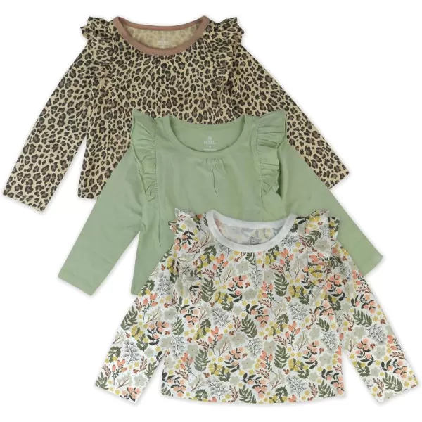 HonestBaby Multipack Long Sleeve Tshirts Tee 100 Organic Cotton Baby Toddler Kids Boys GirlsScottish Ivy