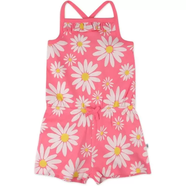 HonestBaby Multipack Short Romper Sets and Dresses 100 Organic Cotton for Infant Baby Toddler Boys Girls Unisex LEGACY1 Jumbo Daisy Pink