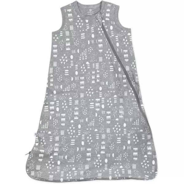 HonestBaby Organic Cotton Classic Lightweight Wearable Blanket LegacyPattern Play Gray Heather