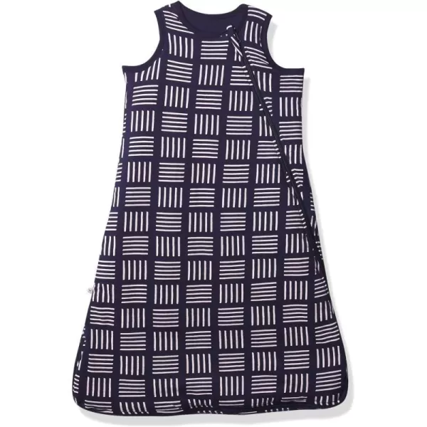 HonestBaby Organic Cotton Light Filled Reversible Wearable Blanket LegacySketchy Square Dark Navy