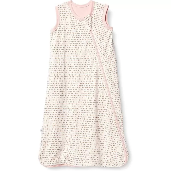 HonestBaby Organic Cotton Reversible Wearable Blanket LegacySugar Swizzle Linear Dot Pink