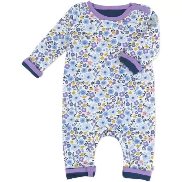 HonestBaby Romper Coverall Sets Onepiece Jumpsuit Organic Cotton Legacy1 Fall Floral Purple