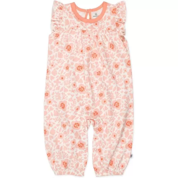 HonestBaby Romper Coverall Sets Onepiece Jumpsuit Organic Cotton Legacy1 Peach Skin Papercut Floral