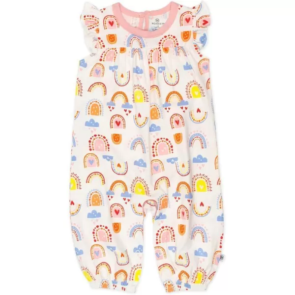HonestBaby Romper Coverall Sets Onepiece Jumpsuit Organic Cotton Legacy1 Rainbow Toss