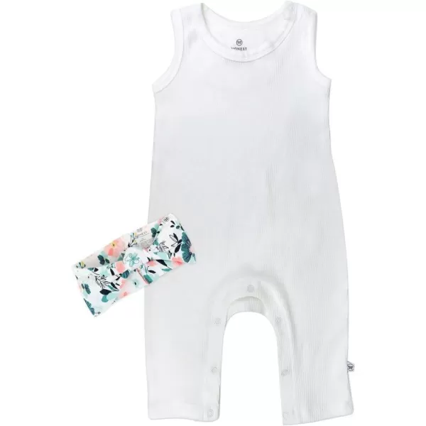HonestBaby Romper Coverall Sets Onepiece Jumpsuit Organic Cotton Legacy2 Dreamy Floral Aqua Blue