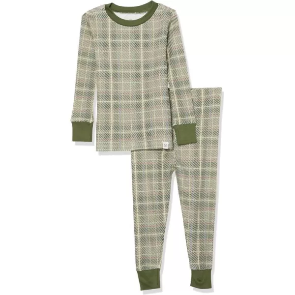 HonestBaby boys Multipack 2piece Pajamas Sleepwear Pjs 100 Organic Cotton for Infant Baby and Toddler Boys UnisexLoden Plaid
